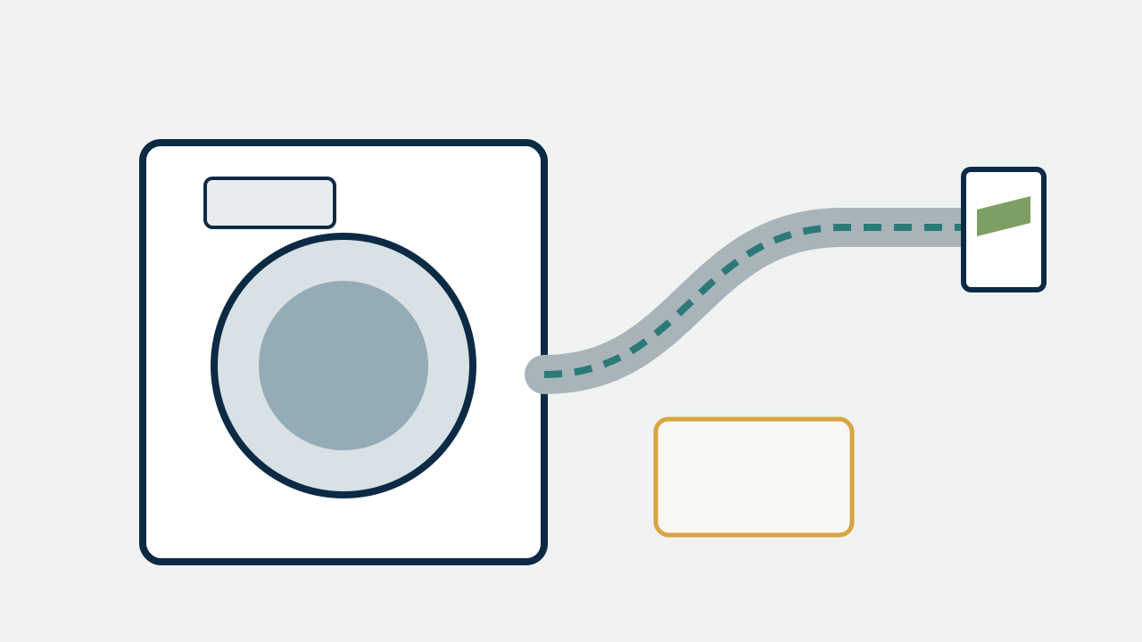 Illustration of a homeowner cleaning a dryer lint filter and checking the exhaust vent.